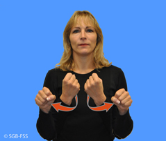 Foto für die Gebärde LEDIG – Gebärdensprachelexikon Gehörlosenbund