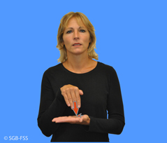 Foto für die Gebärde DA – Gebärdensprachelexikon Gehörlosenbund