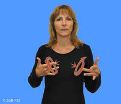Foto für die Gebärde THEATER 1 – Gebärdensprachelexikon Gehörlosenbund
