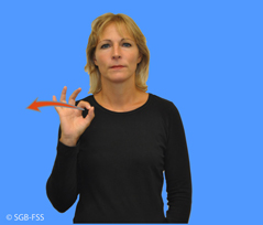 Foto für die Gebärde WIE GEHTS – Gebärdensprachelexikon Gehörlosenbund