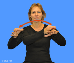 Foto für die Gebärde ENKLAVE – Gebärdensprachelexikon Gehörlosenbund