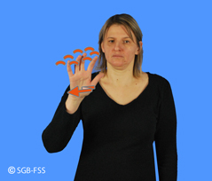 Photo pour le signe DACTYLOLOGIE – Lexique de la langue des signes Fédération Suisse des Sourds