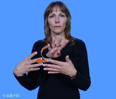 Foto für die Gebärde STUNDENPLAN 2 – Gebärdensprachelexikon Gehörlosenbund