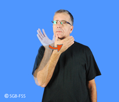 Photo du signe GÂTEAU – Lexique de la langue des signes, Fédération Suisse des Sourds